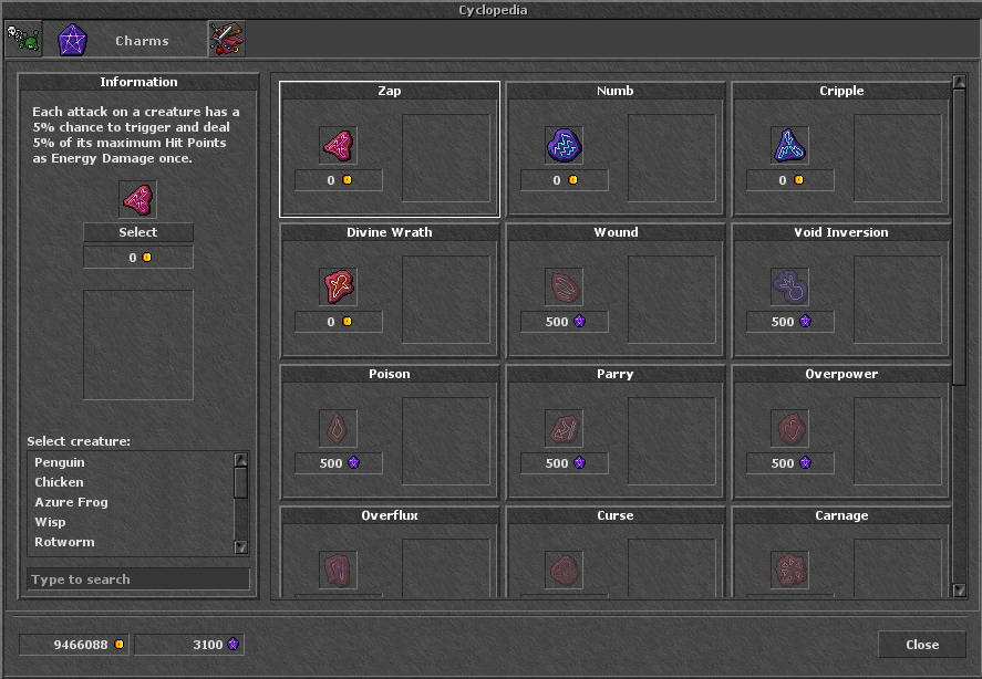 Bestiary and Charms